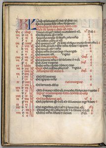 Misal: Fol. 6v: Página del calendario de agosto, 1469 de Bartolomeo Caporali