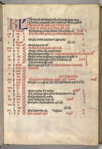 Misal: Fol. 8r: Página del calendario de noviembre, 1469 de Bartolomeo Caporali