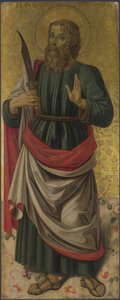 San Bartolomé del retablo: La Virgen y el Niño con santos, ca 1475