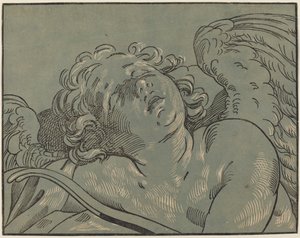 Cupido Dormido de Bartolomeo Coriolano after Guido Reni