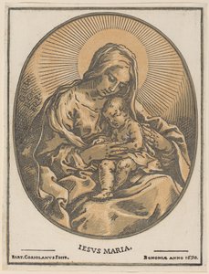 Virgen y Niño de Bartolomeo Coriolano after Guido Reni