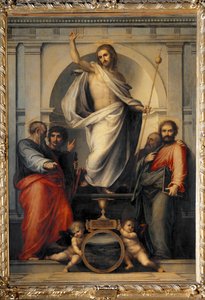 Cristo resucita entre los evangelistas de Bartolomeo Fra