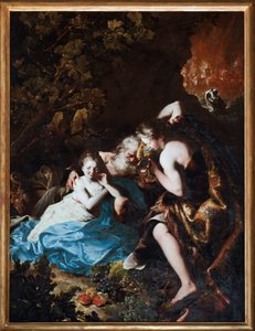 Loth et ses filles (Lot y sus hijas) Pintura de Bartolomeo Guidobono (1654-1709) 1694-1696 Musei di Strada Nuova Genes de Bartolomeo Guidobono