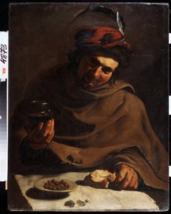 Desayuno (Desayuno). Pintura de Bartolomeo Manfredi (1587-1622). Óleo sobre tela. Arte italiano, estilo barroco. Museo Estatal de Arte, Kharkiv o Kharkov, Ucrania. de Bartolomeo Manfredi