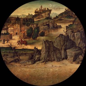 Paisaje con castillos de Bartolomeo Montagna