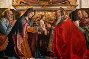 Presentación de Jesús en el Templo, detalle de Bartolomeo Montagna
