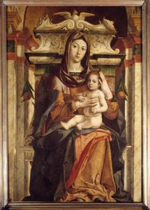 La Virgen y el Niño Pintura de Bartolomeo Montagna