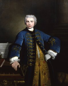 Retrato del cantante Farinelli Carlo Broschi 1705-1782, 1734 de Bartolomeo Nazari