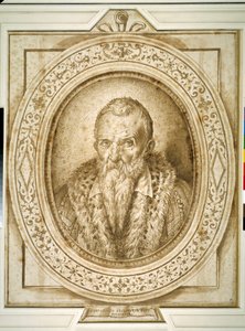Autorretrato en la vejez, con enmarcamiento simulado de Bartolomeo Passarotti