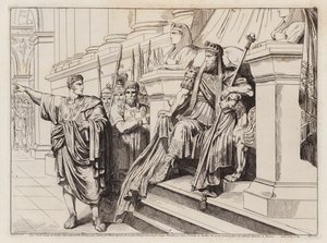 Apio Claudio enviado por Lúculo a la corte de Tigranes el Grande (grabado) de Bartolomeo Pinelli