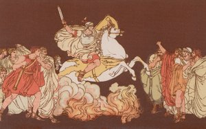 Curcio saltando al abismo de Bartolomeo Pinelli