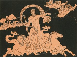 Neptuno calmando las olas de Bartolomeo Pinelli