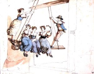 En el columpio de Bartolomeo Pinelli