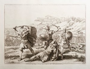 La batalla entre los Horacios y los Curiacios