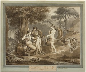 Venus presenta a Cupido a Calipso, de Las aventuras de Telémaco, Libro 7