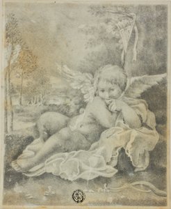 Cupido en un paisaje de Bartolomeo Schedoni