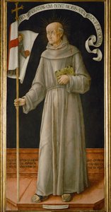 San Juan de Capistrano, famoso predicador del arrepentimiento, que llama a las cruzadas contra turcos y husitas ... de Bartolomeo Vivarini