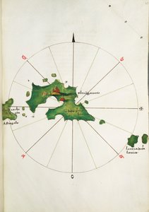 los map, c.1480 (vellum) de Bartolomeo da li Sonetti