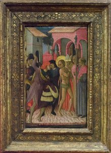 San Francisco se desnuda y renuncia a los bienes de su padre Pietro di Bernardone de Bartolomeo di Tommaso da Foligno