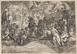 Psique llevada al Olimpo de Bartolomeus Willemsz. Dolendo