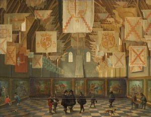 El Ridderzaal del Binnenhof durante la Gran Asamblea de 1651 de Bartolomeus van Bassen
