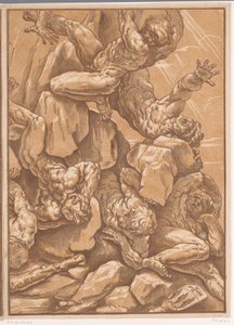La caída de los gigantes (cuarta parte) de Bartolommeo Coriolano