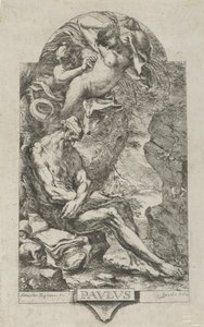 San Pablo de Tebas tentado por un demonio, después de Magnasco, ca. 1720-30 de Bartolommeo Gazalis