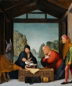 La adoración de los pastores de Bartolommeo Suardi (circle of)