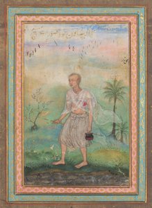 Jain Ascetic Walking Along a Riverbank de Basavana