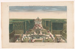 Vista de una avenida del jardín del Papa cerca de la ciudad de Roma Vue d