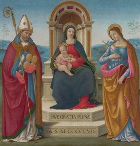 Virgen con el Niño y San Justo de Volterra y Santa Margarita de Antioquía