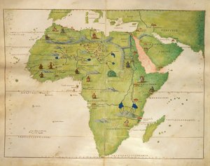 África, del Atlas de Cartas Náuticas por Battista Agnese, 30 de octubre de 1554 de Battista Agnese