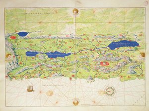 La Tierra Santa, de un Atlas del Mundo en 33 Mapas, Venecia, 1 de septiembre de 1553 (tinta sobre vitela)
