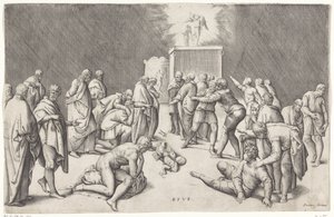 Arca de la Alianza en el templo de Dagón