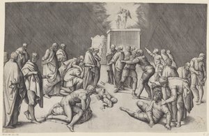 Arca de la Alianza en el templo de Dagón