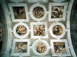 Vista de la bóveda, del techo de la Capilla Grimani (fresco)