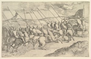 Una compañía de jinetes de Battista Franco Veneziano