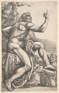 San Juan Bautista predicando en el desierto de Battista Franco Veneziano