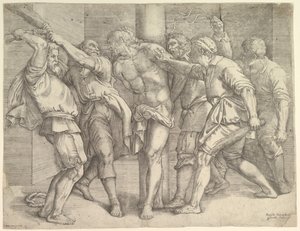 La flagelación de Battista Franco Veneziano
