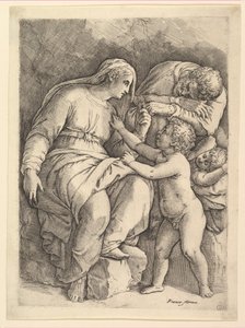 La Sagrada Familia de Battista Franco Veneziano