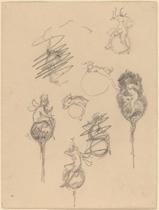 Estudios para diseños de joyería [recto] de Beatrice Godwin Whistler