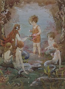 Sirenas (acuarela) de Beatrice Goldsmith