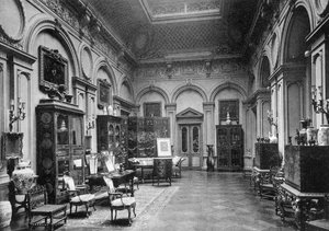 El salón, Montagu House, 1908 de Bedford Lemere and Company
