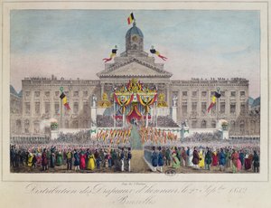Distribución de Banderas de Honor en Bruselas el 27 de septiembre de 1832, 1832 de Belgian School