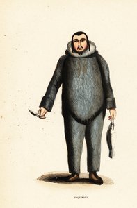 Hombre inuit del río Mackenzie, Yukón, Canadá de Belgian School