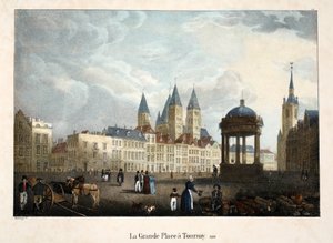 La Grande Place en Tournay, 1816, c.1895 (fotochrom)