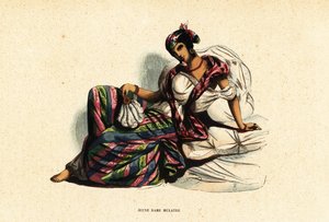 Mujer mestiza o mulata de Puerto Príncipe, Haití