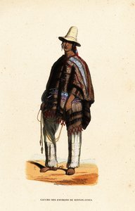 Gaucho nativo americano de la región de Buenos Aires, Argentina de Belgian School