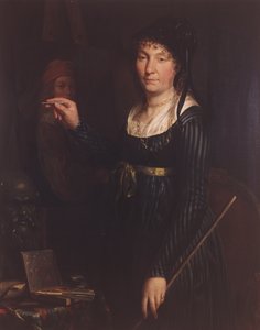 Retrato de artista (¿autorretrato?) 1800 (óleo sobre lienzo) de Belgian School