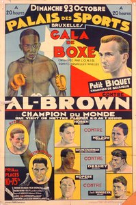 Cartel publicitario de una gala de boxeo en el Palais des Sports, Bruselas